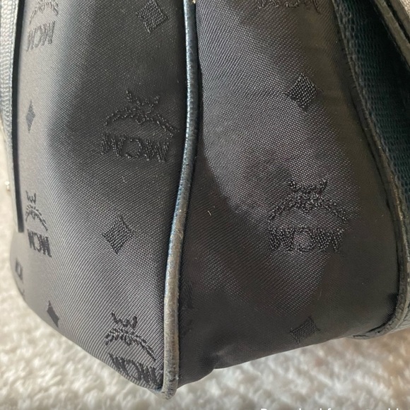 Black MCM Monogram Boston Bag - Picture 13 of 16